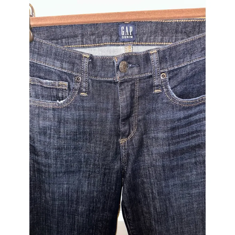 Gap Denim‎ Jeans Womens Size 27R (26x28) True Skinny Dark Wash READ